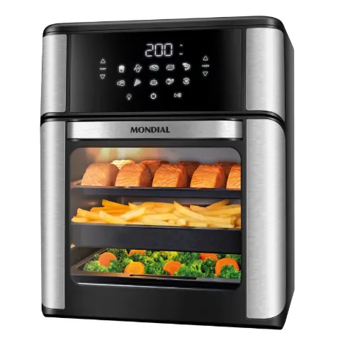 Fritadeira Elétrica Forno Oven Air Fryer 12L Mondial AFON-12L-BI-BC